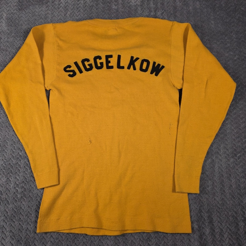 Vintage 1930s-40s Coopers Campushirt Siggelkow Felt Letter Athletic Shirt Small